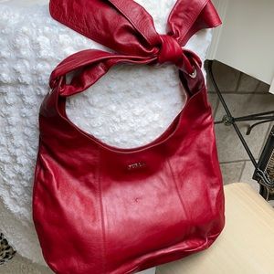 Beautiful, wonderfully spacious FURLA red hobo bag